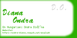 diana ondra business card